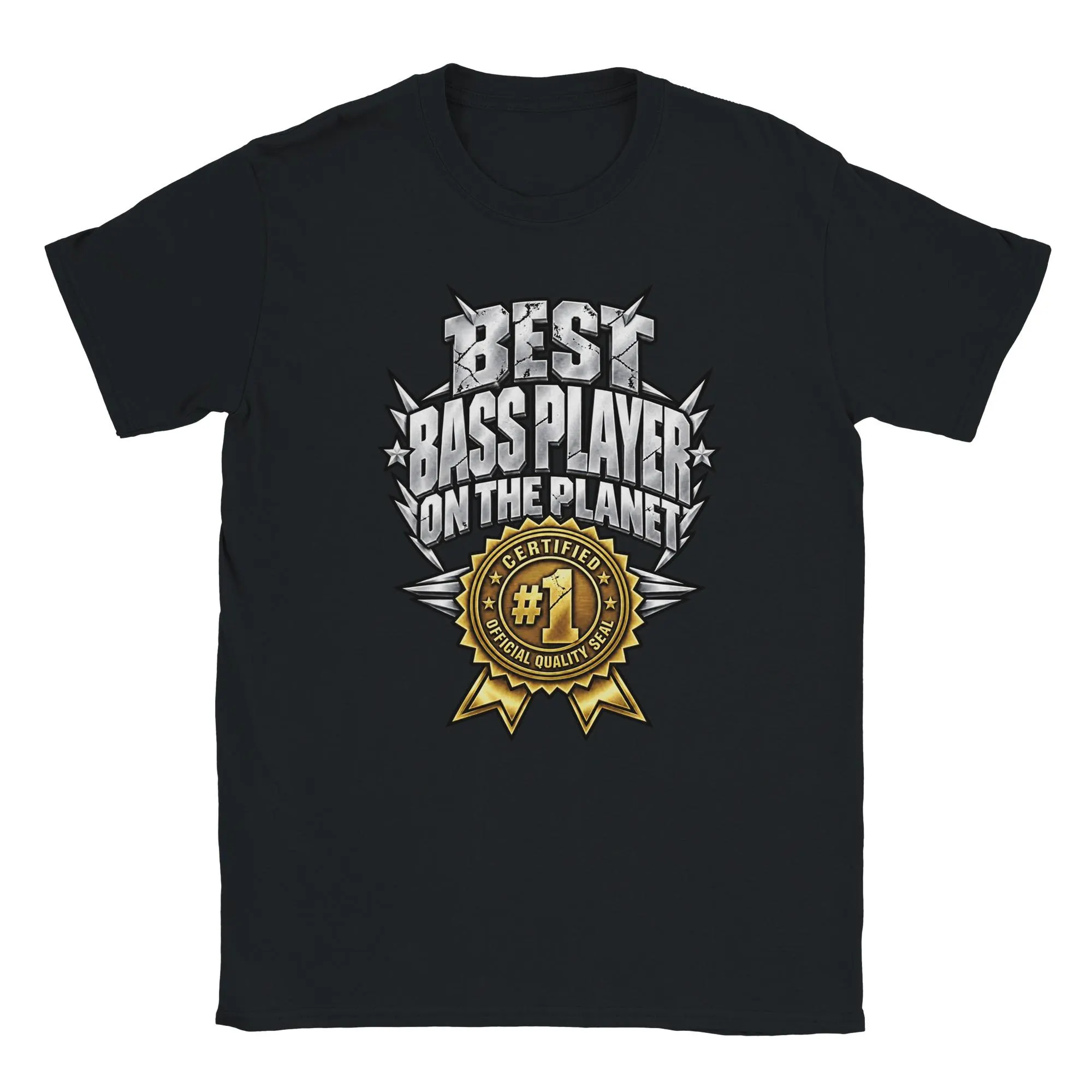 Bass T-Shirt im Heavy-Metal-Look mit Official Quality Seal