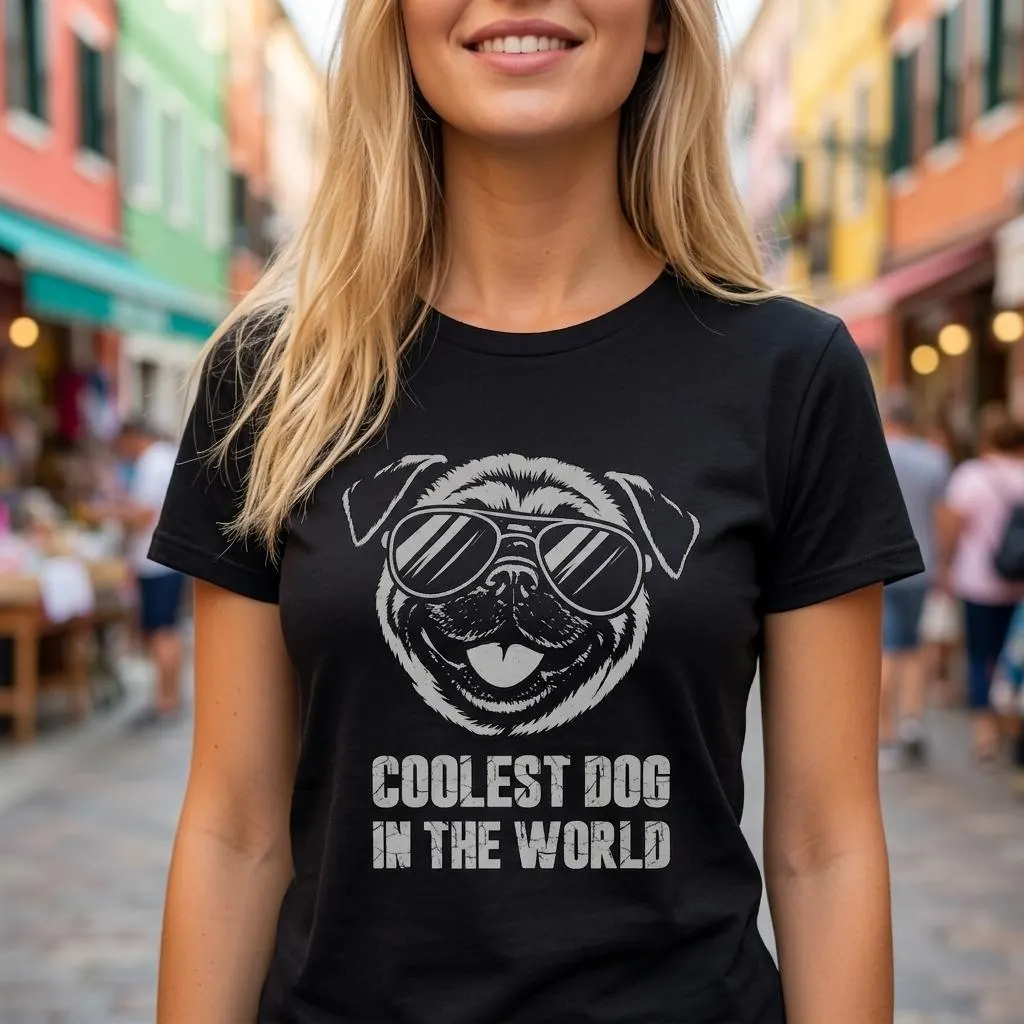 Mops T-Shirt mit Vintage Grunge Design für Hundefans