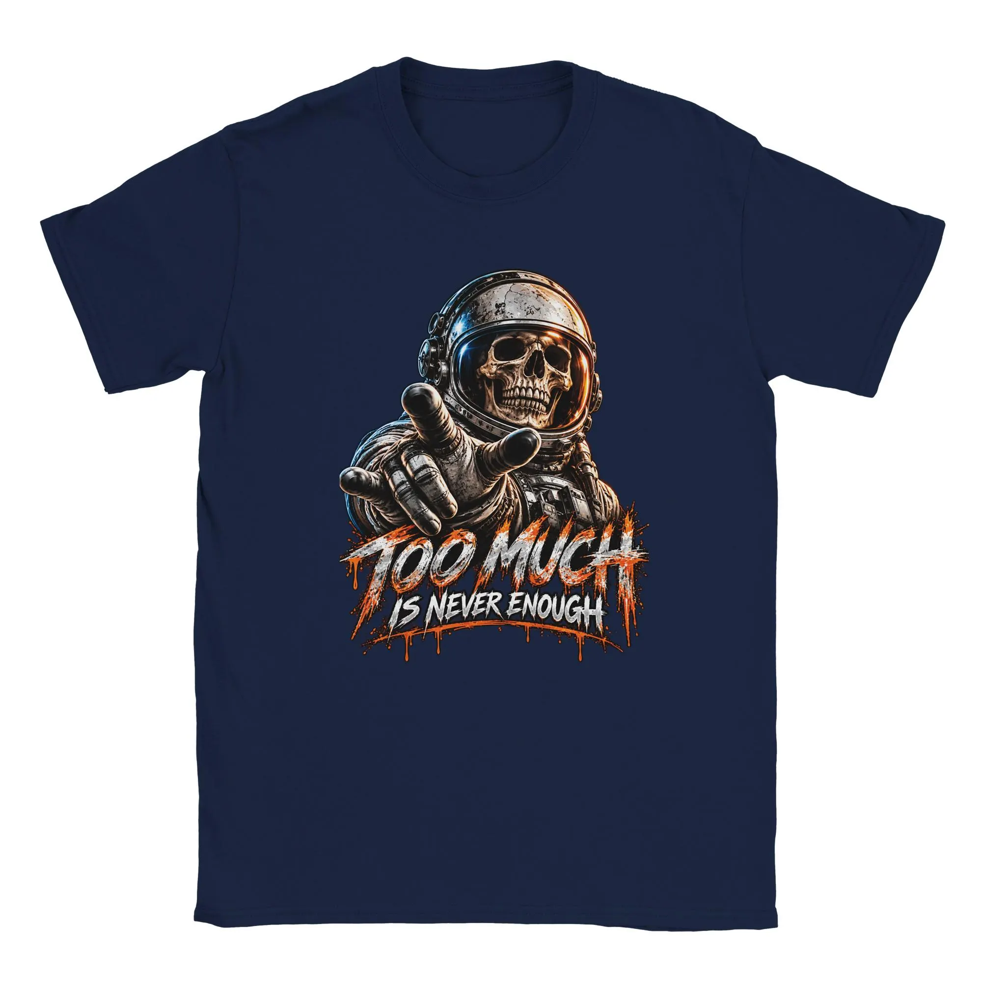 Dark Style Shirt mit Totenkopf im Astronautenanzug
